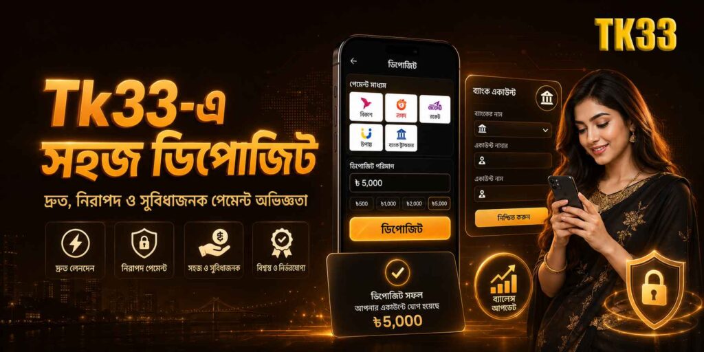 Tk33 ডিপোজিট ও উইথড্রয়াল