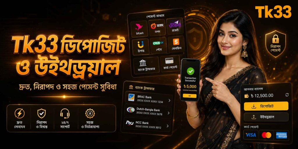 Tk33 ডিপোজিট ও উইথড্রয়াল