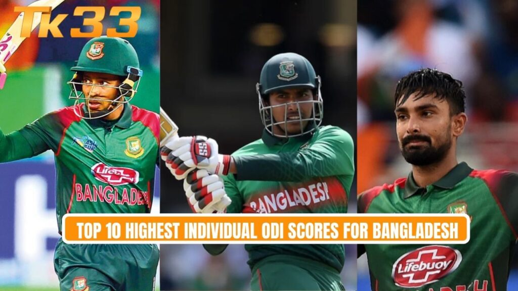 Highest Individual ODI Scores for Bangladesh